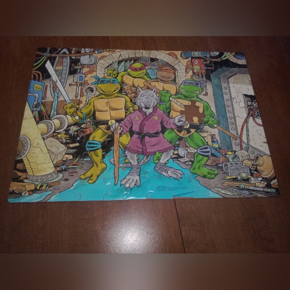 Vintage TMNT Teenage Mutant Ninja Turtles 100 Piece Puzzle 1987  Rose Art Brand